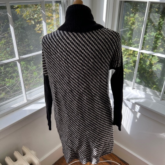 H&M gorgeous cozy long wrap cardigan ribbed shawl collar diagonal striped - Picture 4 of 9